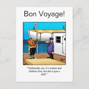 Carte postale Bon Voyage Humour