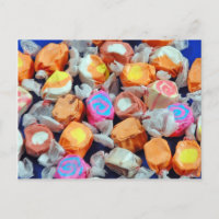 Bonbon au taffy enveloppé coloré