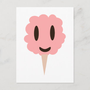 Carte Postale Bonbon de coton rose