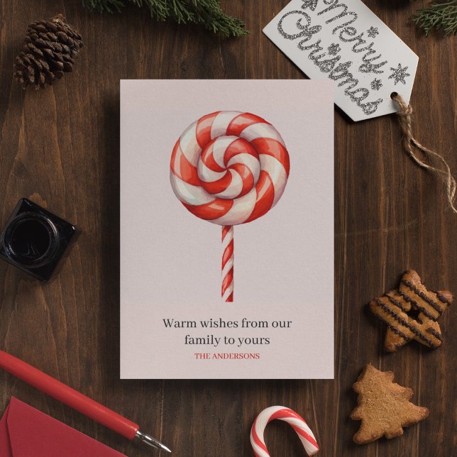 Carte Postale Bonbons de Noël Lolipop Joyeux Noël (Créateur téléchargé)