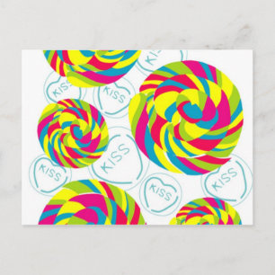 Carte Postale bonbons rétro