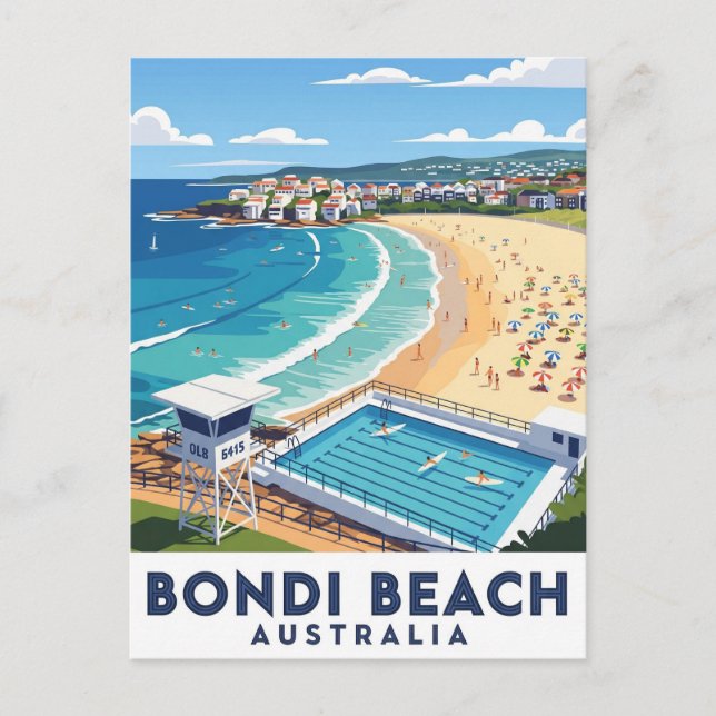 Carte Postale Bondi Beach Australie Voyages (Devant)