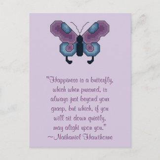 Carte postale Bonheur papillon Nathaniel Hawthorne