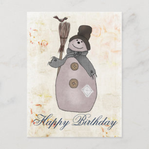 Carte Postale Bonhomme de neige