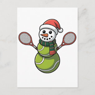 Carte Postale Bonhomme de neige Baseball Noël Santa Baseball Spo