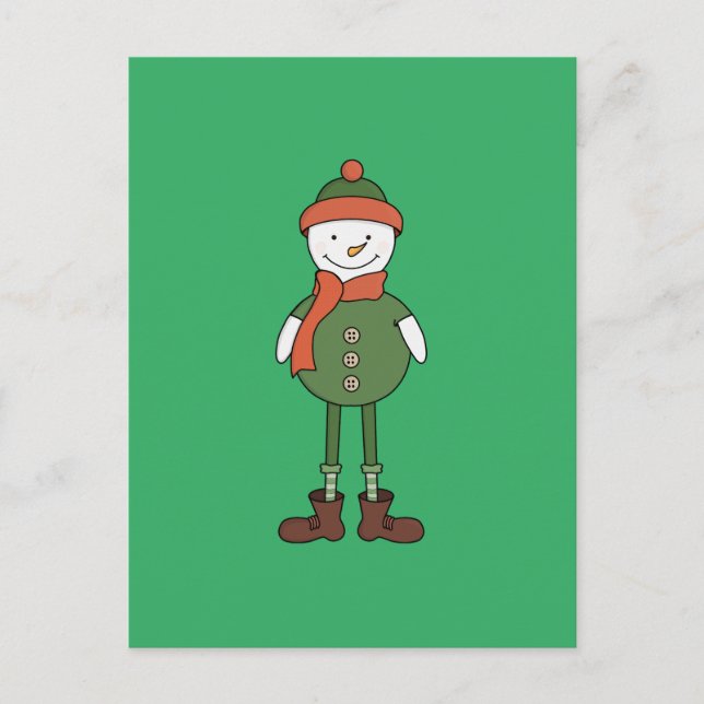 Carte Postale Bonhomme de neige cool (Devant)