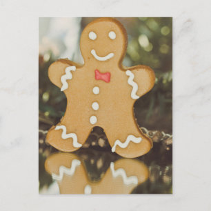 Carte Postale Bonhomme en pain d'épice de Noël