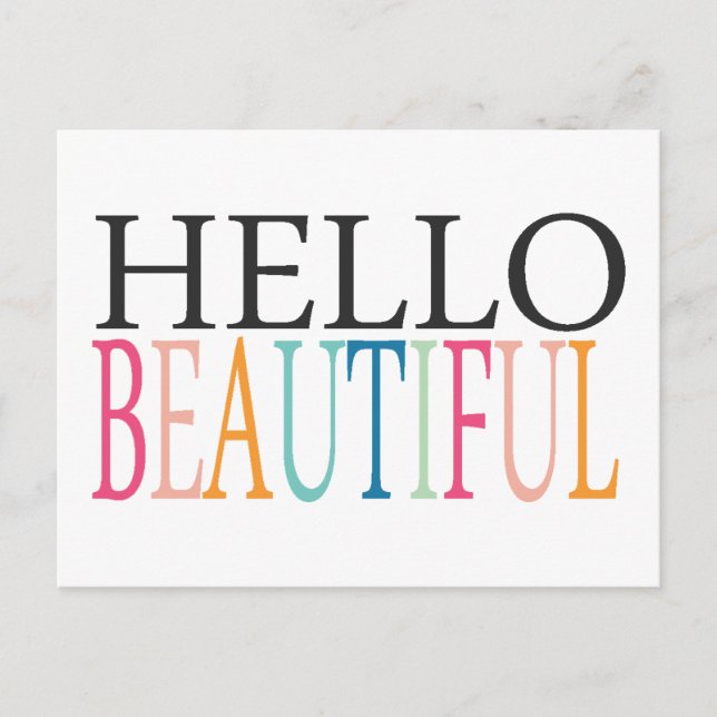 CARTE POSTALE BONJOUR BEAUX COMPLIMENTS EXPRESSIONS SENTIMENTS S (Devant)