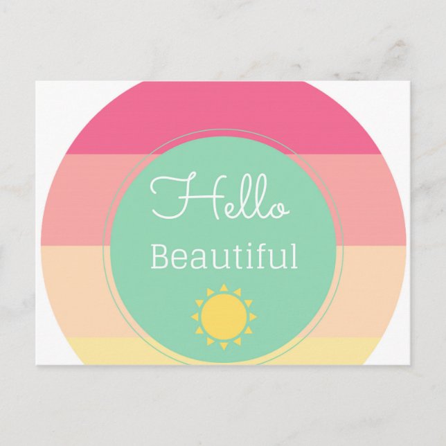Carte Postale Bonjour belle (Devant)