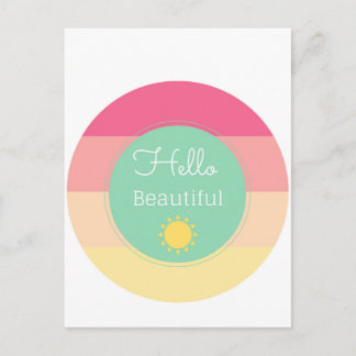 Carte Postale Bonjour belle