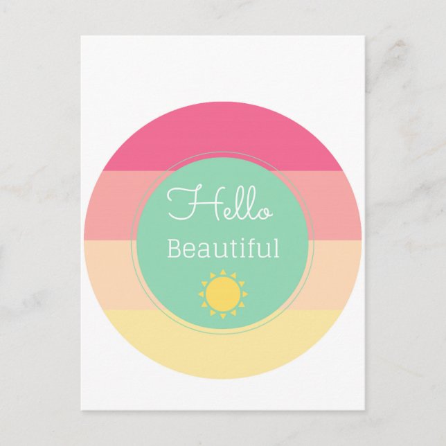 Carte Postale Bonjour belle (Devant)