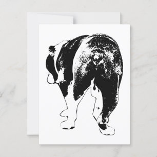 Carte Postale Bonjour, Bulldog Back View