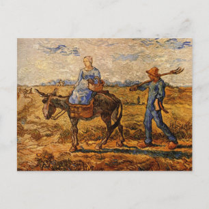 Carte Postale Bonjour, Couple paysan par Vincent van Gogh