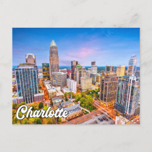 Carte Postale Bonjour De Charlotte, Caroline Du Nord, États-Unis