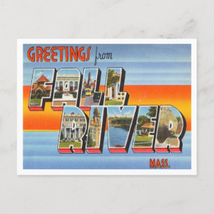 Carte Postale Bonjour de Fall River, Massachusetts Travel