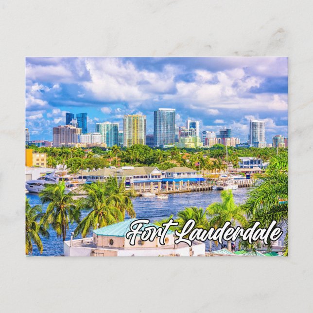 Carte Postale Bonjour De Fort Lauderdale, Floride, États-Unis (Devant)