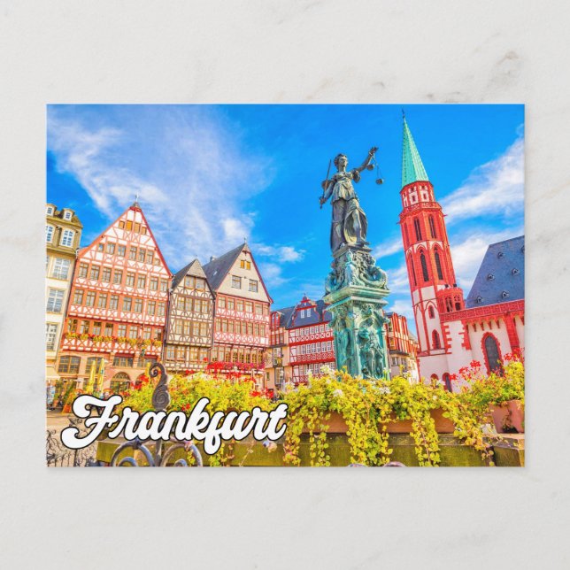 Carte Postale Bonjour De Francfort, Allemagne (Devant)