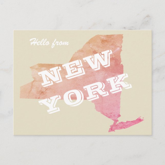 Carte Postale Bonjour de NEW YORK (Devant)