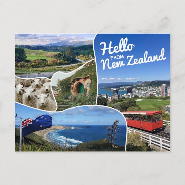 Carte Postale Bonjour de Nouvelle-Zélande (Devant)