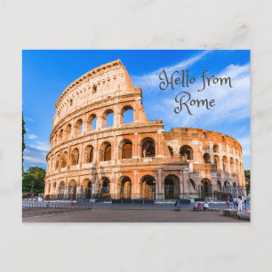 Carte Postale Bonjour de Rome, Italie. Colisée antique