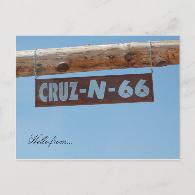 Carte Postale Bonjour de... Rt. 66 (Devant)