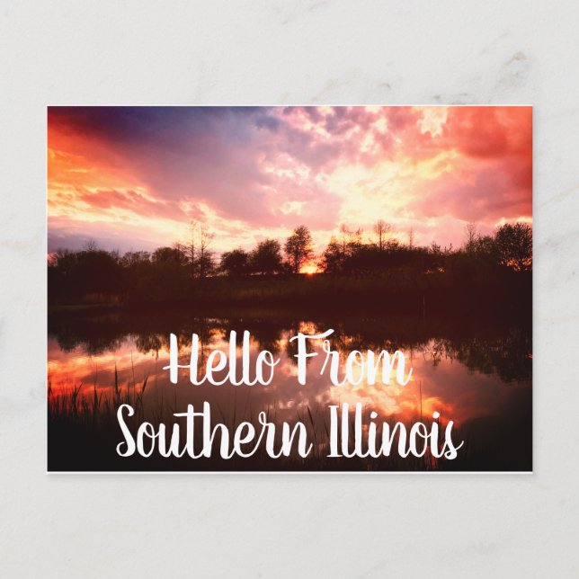 Carte Postale Bonjour De Southern Illinois Pond Sunset (Devant)
