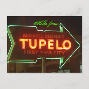 Carte Postale Bonjour De Tupelo !