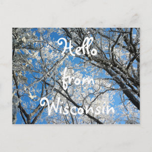 Carte Postale Bonjour de Wisconsin Pretty Snowy Photo Pittoresqu
