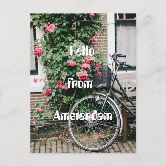 Carte Postale Bonjour depuis Amsterdam (Devant)