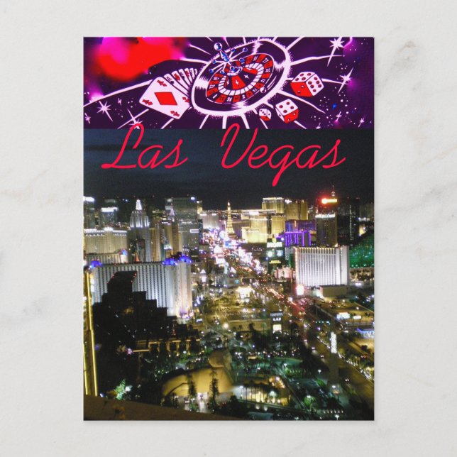 Carte Postale Bonjour depuis Las Vegas Boulevard (Devant)