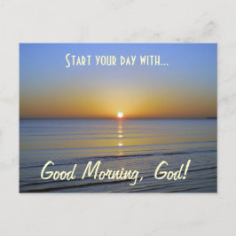 Carte Postale Bonjour, Dieu Inspiration Message chrétien