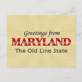Carte Postale Bonjour du Maryland