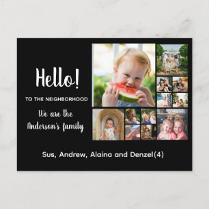 Carte Postale Bonjour, Editable Nous sommes nouveaux dans le pho