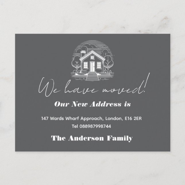 Carte Postale Bonjour, Editable Nous sommes Nouveaux dans le qua (Devant)