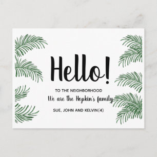 Carte Postale Bonjour, Editable Nous sommes Nouveaux dans le Qua
