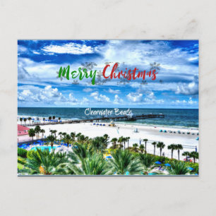 Carte Postale Bonjour Noël à Clearwater Beach
