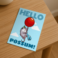 Bonjour Possum ! Ballon rouge Opossum de la partie
