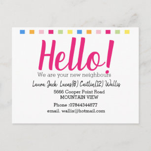 Carte Postale Bonjour rencontrer les voisins