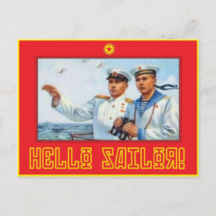 Carte Postale Bonjour Sailor1