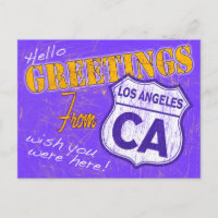 "Bonjour, salutations de Los Angeles, Californie"