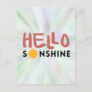 Carte Postale Bonjour Sonshine, Sun Rays, Vues d'été