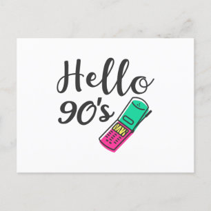 Carte Postale Bonjour téléphone mobile des années 90