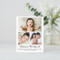 Bonjour tout le monde ! Faire-part de naissance ph