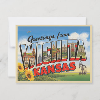 Carte Postale Bonjour, Wichita, Kansas