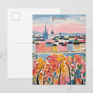 Carte Postale Bonn Allemagne Voyage Ville Peinture Esthétique