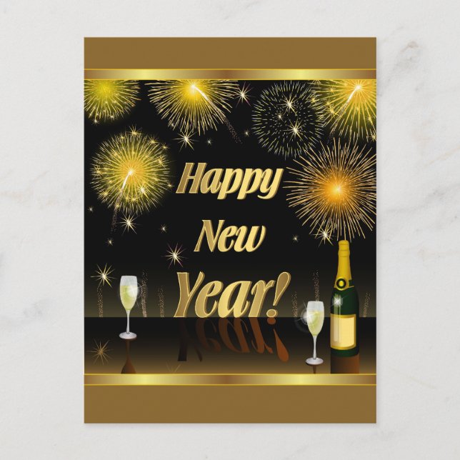 Carte postale Bonne année (Devant)