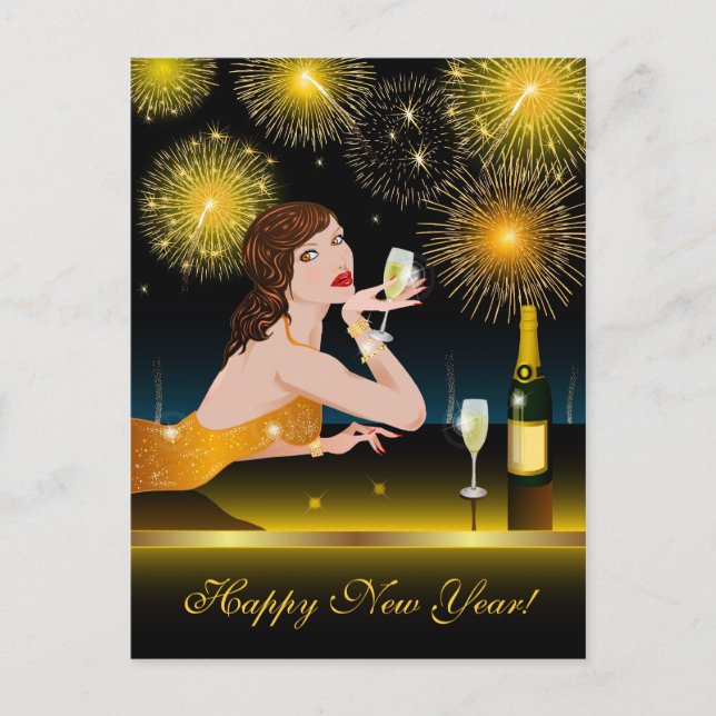 Carte postale Bonne année (Devant)