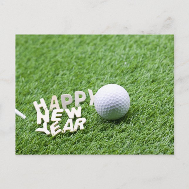 Carte Postale Bonne année au Golfeur (Devant)