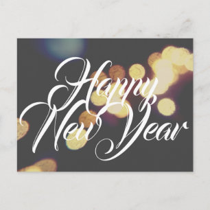 Carte Postale Bonne année aux lumières vives