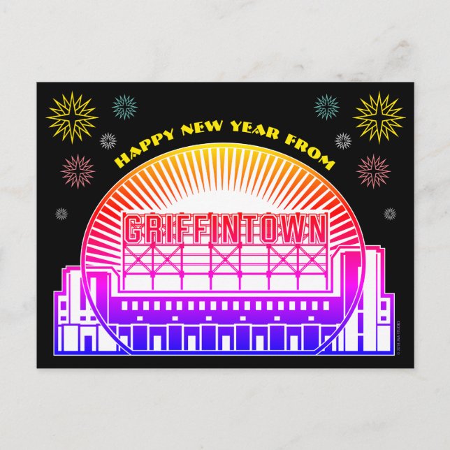 Carte Postale Bonne Année De Griffintown Postcard (Devant)